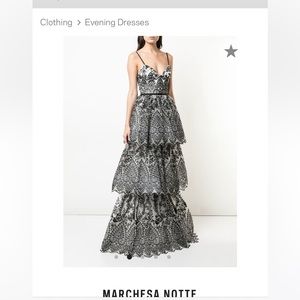 MARCHESA NOTTE
Sleeveless Eyelet Organza Gown Size 6